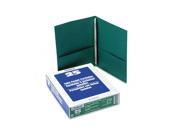 Oxford 57756 Paper Twin Pocket Portfolio Tang Clip Letter 1 2 Capacity Green 25 Box