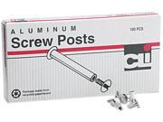 Charles Leonard 3703L Post Binder Aluminum Screw Posts 3 16 Diameter 1 2 Long 100 Box