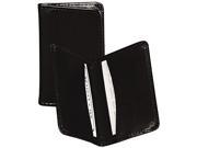 Samsill 81220 Regal Leather Business Card Wallet Holds 25 2 x 3 1 2 Cards Black