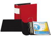 Samsill 17603 Top Performance DXL Locking D Ring Binder With Label Holder 5 Capacity Red