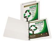 Samsill 18937 Earth s Choice Biodegradable Round Ring View Binder 1 Capacity White