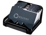 Rolodex 22291ELD Metal Mesh Open Tray Business Card File Holds 125 2 1 4 x 4 Cards Black