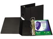 Samsill 16300 Clean Touch Antimicrobial Locking D Ring Binder 11 x 8 1 2 5 Capacity Black
