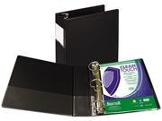 Samsill 16380 Clean Touch Antimicrobial Locking D Ring Binder 11 x 8 1 2 3 Capacity Black