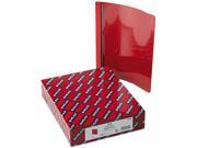 Smead 87461 Poly Report Cover Tang Clip Letter 1 2 Capacity Clear Red 25 Box