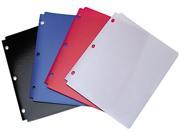 Acco 40023 Snapper Twin Pocket Poly Folder 8 1 2 x 11 Assorted Colors