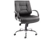 Alera RV45LS10C Ravino Big Tall Series Mid Back Swivel Tilt Leather Chair Black