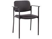 Alera UT49CS10B ALEUT49CS10B Stacking Guest Chair PVC Free Faux Leather Black