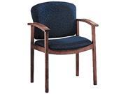 HON 2111NAB90 2111 Invitation Series Wood Guest Chair Mahogany Solid Blue Fabric