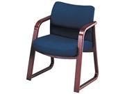 HON 2903NAB90 2900 Series Guest Arm Chair Blue Fabric Mahogany Finish Wood