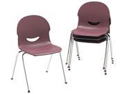 Virco 26451750 IQ Series Stack Chair 17 1 2 Seat Height Wine Chrome 4 Carton