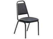 Virco 489265E38G4 Vinyl Upholstered Stacking Chair 18 x 22 x 34 1 2 Black 4 Carton