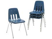 Virco 901851 9000 Series Classroom Chair 18 Seat Height Navy Chrome 4 Carton