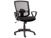 Alera ET42ME10B ALEET42ME10B Etros Series Mesh Mid Back Swivel Tilt Chair Black