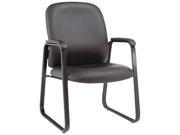 Alera GE43LS10B ALEGE43LS10B Genaro Guest Chair Black Leather Sled Base