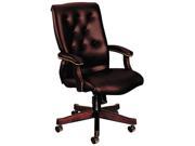 HON 6540 Series Executive High Back Swivel Chair Oxblood Vinyl Upholstery