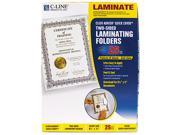65187 C Line Quick Cover Laminating Folders 12 mil 9 1 8 x 11 1 2 25 Pack