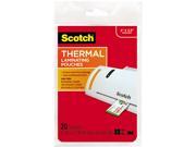 TP5851 20 Scotch Business card size thermal laminating pouches 5 mil 3 3 4 x 2 3 8 20 pack