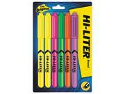HI LITER 23565 Fluorescent Pen Style Highlighter Chisel Tip 6 Set