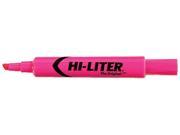 HI LITER 24010 Desk Style Highlighter Chisel Tip Fluorescent Pink Ink 12 Pk