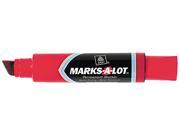 Marks A Lot 24147 Permanent Marker Jumbo Chisel Tip Red