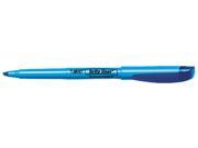 BIC BL11 BE Brite Liner Highlighter Chisel Tip Fluorescent Blue Ink 12 per Pack