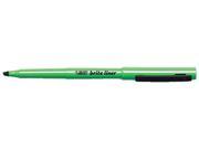 BIC BL11 GN Brite Liner Highlighter Chisel Tip Fluorescent Green Ink 12 per Pack