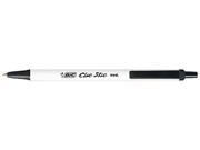 Clic Stic Pen Medium Point 1DZ Black Ink White Barrel BICCSM11BK