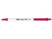BIC CSM11 RD Clic Stic Ballpoint Retractable Pen Red Ink Medium Dozen