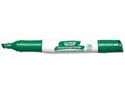 BIC GDEM11 GN Great Erase Grip XL Dry Erase Markers Chisel Tip Green Dozen