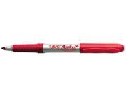 BIC GPM11 RD Mark It Permanent Markers Fine Point Rambunctious Red Dozen