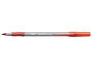 BIC GSFG11 RD Round Stic Grip Ballpoint Stick Pen Red Ink Fine Dozen