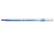 BIC GSM11 BE Round Stic Ballpoint Stick Pen Blue Ink Medium Dozen