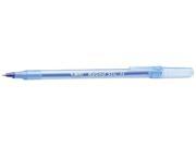 BIC GSM609 BE Round Stic Ballpoint Stick Pen Blue Ink Medium 60 per Pack
