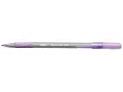 BIC GSMG11 PE Ultra Round Stic Grip Ballpoint Stick Pen Purple Ink Medium Dozen