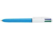 BIC MM11 4 Color Ballpoint Retractable Pen Assorted Ink Medium