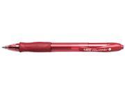 BIC RLC11 RD Velocity Roller Ball Retractable Gel Pen Red Ink Medium Dozen
