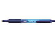 BIC SCSF11 BE Soft Feel Ballpoint Retractable Pen Blue Ink Fine Dozen