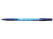 BIC SGSM11 BE Soft Feel Ballpoint Stick Pen Blue Ink Medium Dozen