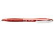 BIC VCG11 RD Atlantis Ballpoint Retractable Ball Pen Red Ink Medium Dozen