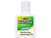 BIC WOFWB12WE Wite Out Water Based Correction Fluid 20 ml Bottle White