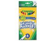 Crayola 58 7809 Washable Markers Fine Point Classic Colors 8 Pack