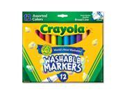 Crayola 58 7812 Washable Markers Broad Point Classic Colors 12 Set