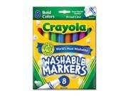 Crayola 58 7832 Washable Markers Broad Point Bold Colors 8 Set