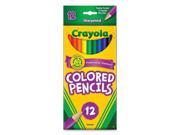 Crayola 68 4012 Long Barrel Colored Woodcase Pencils 3.3 mm Assorted Colors 12 Set
