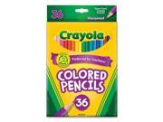 Crayola 68 4036 Long Barrel Colored Woodcase Pencils 3.3 mm 36 Assorted Colors Set