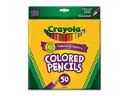 Crayola 68 4050 Long Barrel Colored Woodcase Pencils 3.3 mm 50 Assorted Colors Set