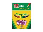 Crayola 68 4112 Short Barrel Colored Woodcase Pencils 3.3 mm 12 Assorted Colors Set