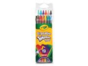Crayola 68 7508 Twistables Erasable Colored Pencils 12 Assorted Colors Pack