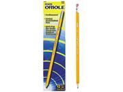 Dixon 12886 Oriole Woodcase Pre Sharpened Pencil HB 2 Yellow Barrel 12 Pack